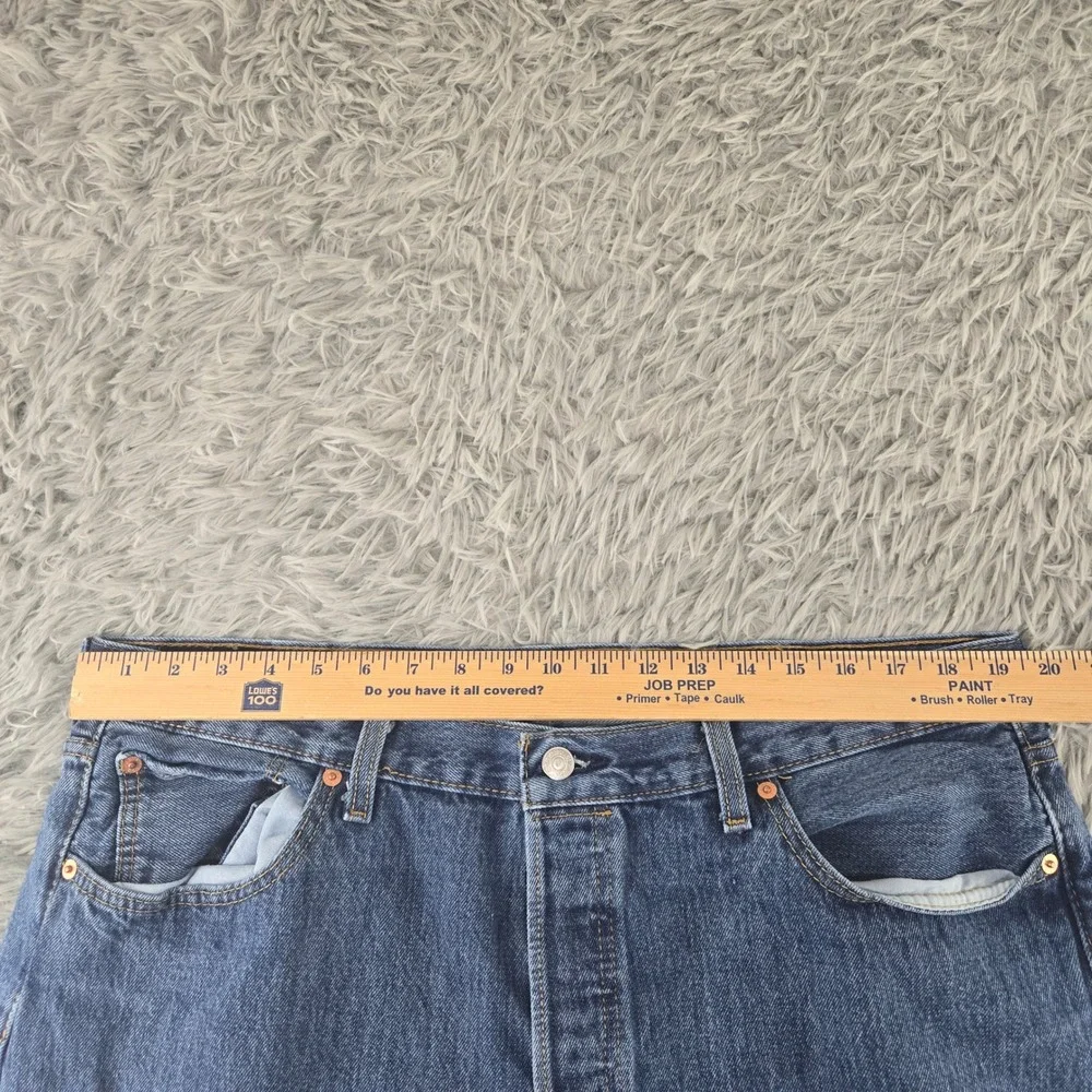Levis Mens 40x36 Blue 501 Original‎ Fit Straight Leg Button Fly Jeans 11501-0194